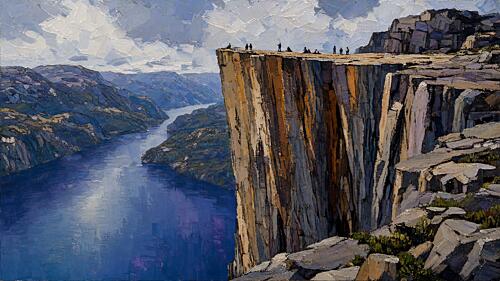 Pulpit Rock Norway II Art Print