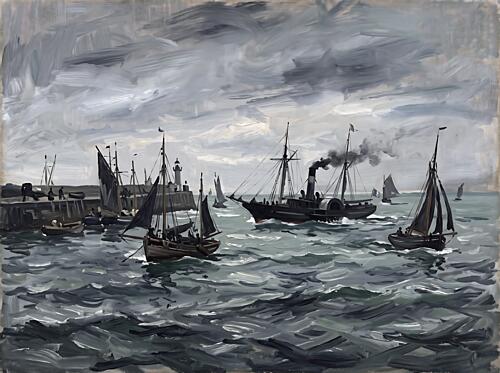 Sails in the Gale Art Print