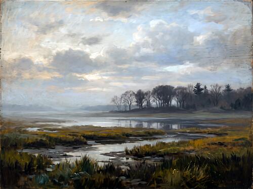 Salt Marsh Landscape II Art Print