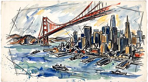 San Francisco Skyline Art Print