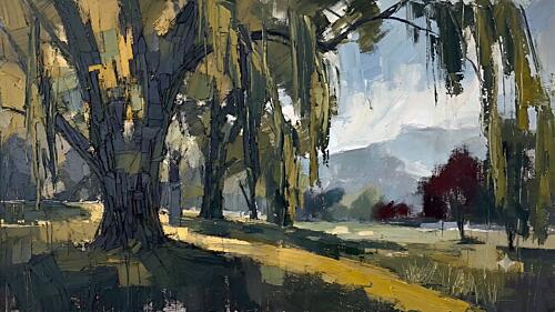 Shade of the Ancient Willow Art Print
