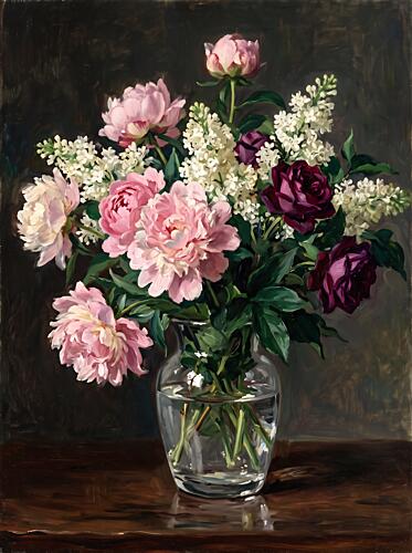 Spring Splendor in Clear Glass I Art Print