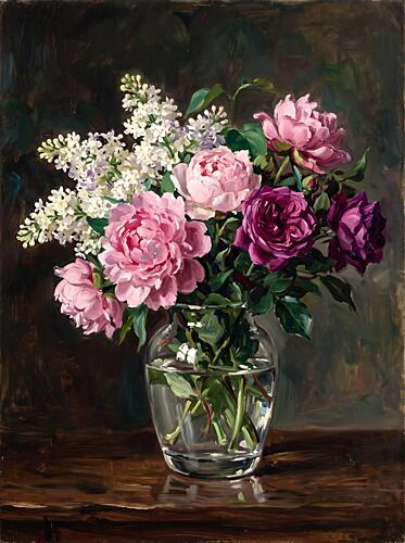 Spring Splendor in Clear Glass II Art Print