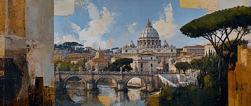 St. Peters and the Tiber Art Print