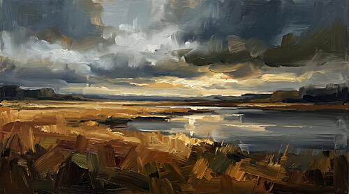 Sunrise on the Estuary Shallows I Art Print