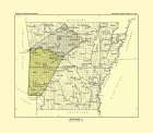 Arkansas - Hoen 1896 Art Print