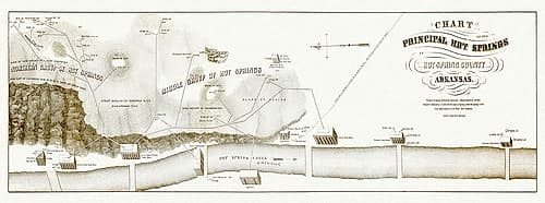 Hot Springs Arkansas - Hoen 1870 Art Print by Hoen