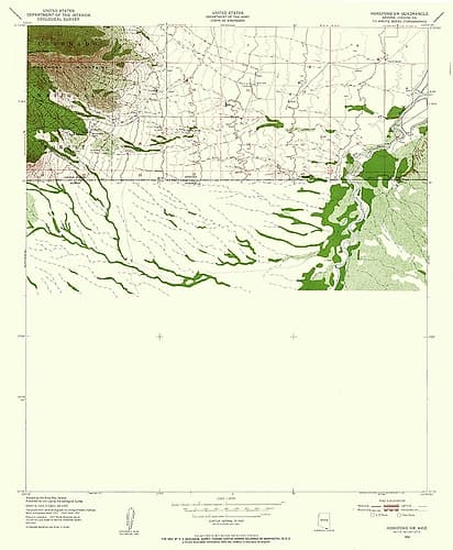 South West Hereford Arizona Quad - USGS 1952 Vintage Print