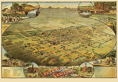Phoenix Arizona - Schmidt 1885 Art Print