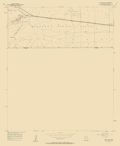 Paul Spur Arizona Quad - USGS 1957 Vintage Print