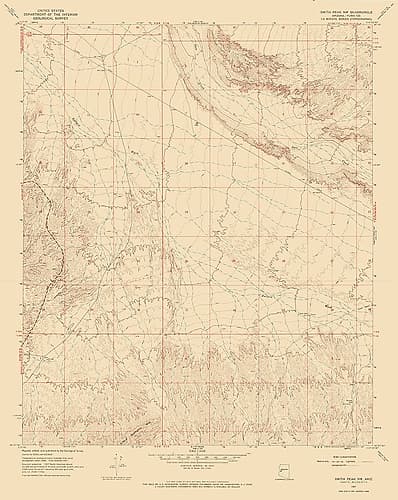 North West Smith Creek Arizona Quad - USGS 1967 Vintage Print
