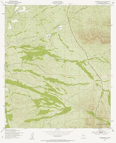 South East Tombstone Arizona Quad - USGS 1952 Vintage Print
