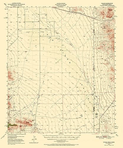 Vanar Arizona Quad - USGS 1950 Vintage Print