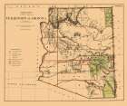 Arizona Territory - General Land Office 1876 Art Print
