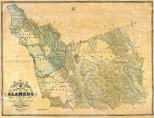 Alameda California - Higley 1857 Art Print by Higley