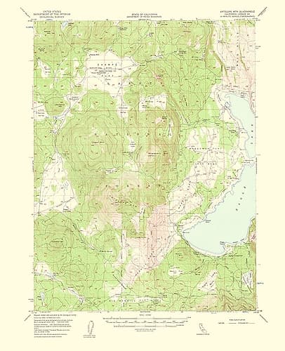 Antelope Mountain California Quad - USGS 1963 Art Print by USGS