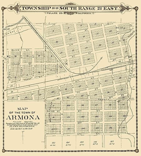 Armona California - Thompson 1892 Art Print by Ann Thompson