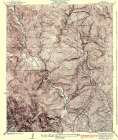 Beartrap Canyon California Quad - USGS 1938 Art Print