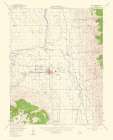 Bishop California Quad - USGS 1963 Art Print