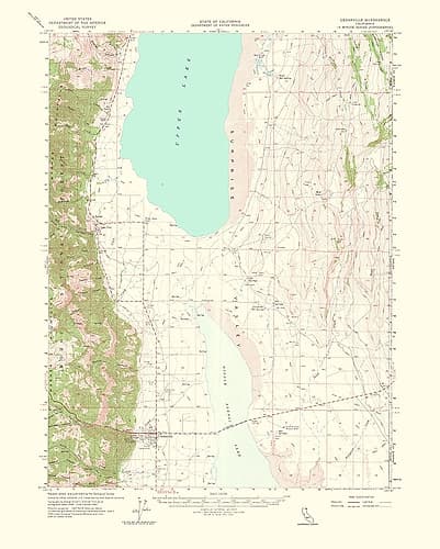 Cedarville California Quad - USGS 1964 Vintage Print