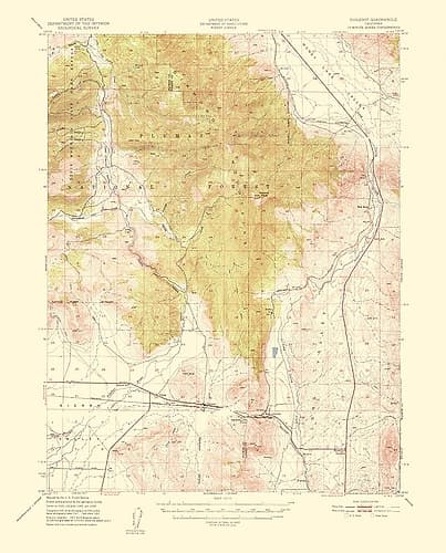 Chilcoot California Quad - USGS 1956 Vintage Print
