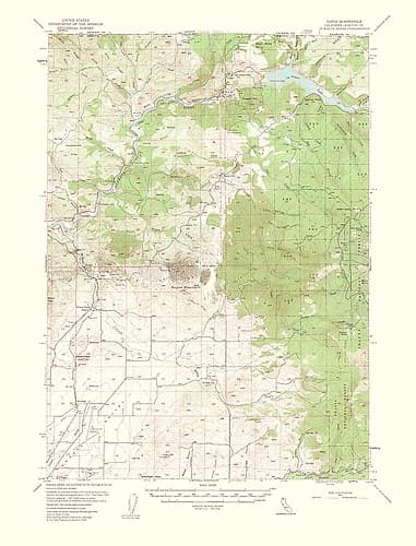 Copca California Quad - USGS 1963 Vintage Print
