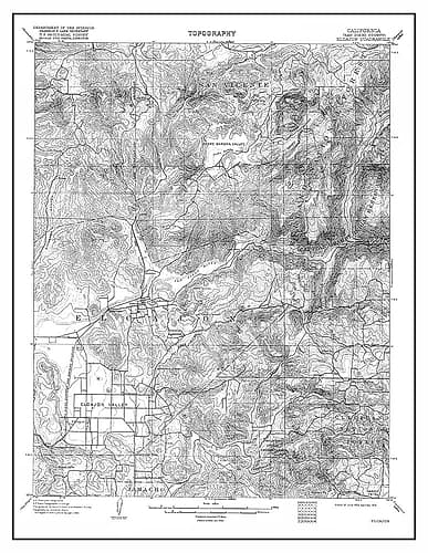 El Cajon California Quad - USGS 1903 Vintage Print