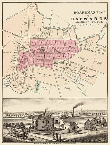 Haywards California Landowner - Boardman 1878 Art Print by Boardman