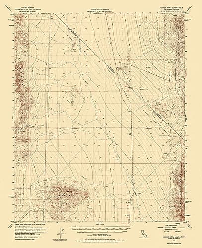 Homer Mt California, Nevada Quad - USGS 1956 Vintage Print