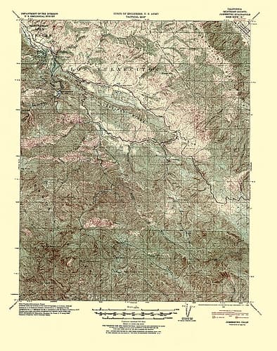 Jamesburg California Quad - USGS 1940 Vintage Print