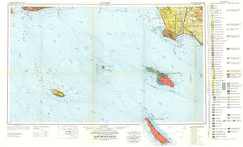 Geologic California Long Beach Sheet Art Print by J Austin Jennings
