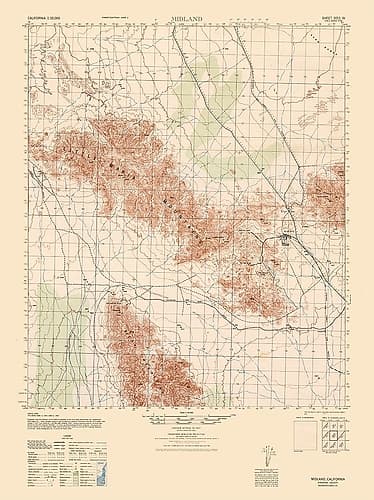Midland Sheet - US Army 1945 Art Print