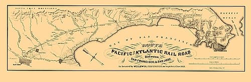 Pacific and Atlantic Railroad - Britton 1851 Art Print by Pam Britton