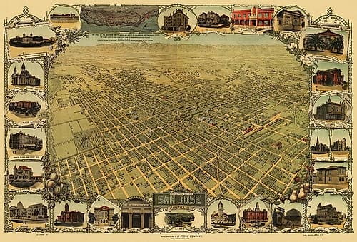 San Jose California - Stone 1901 Vintage Print