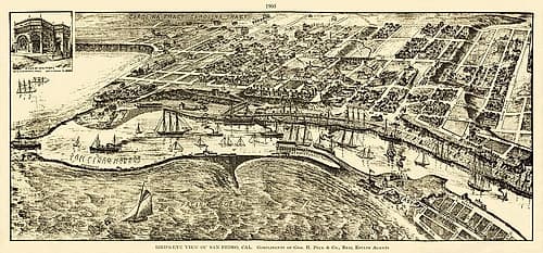 San Pedro California - Peck 1905 Vintage Print