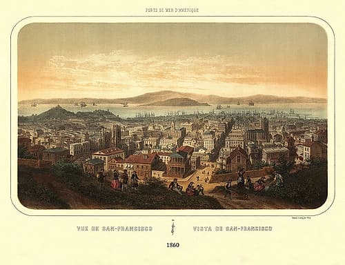 San Francisco California - Deroy 1860 Art Print