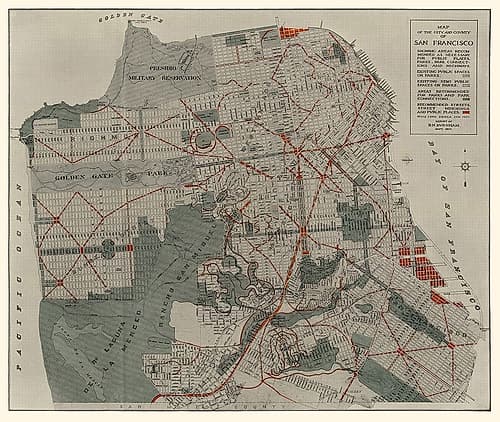 San Francisco California - Bennett 1905 Vintage Print