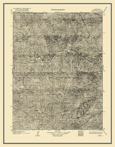Seiad California Quad - USGS 1922 Vintage Print