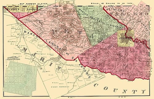 Sonoma  Southwest California Landowner Vintage Print