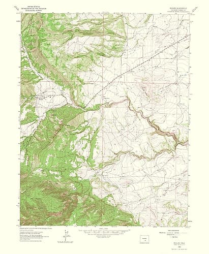 Beulah Colorado Quad - USGS 1966 Vintage Print