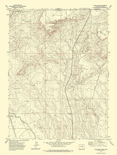 Carr East Colorado Quad - USGS 1972 Vintage Print