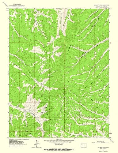 Calamity Ridge Colorado Quad - USGS 1962 Vintage Print