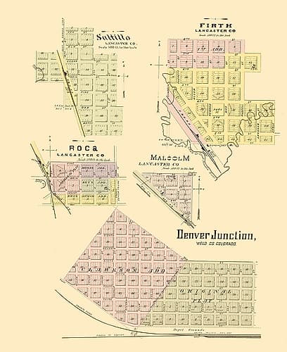 Denver, Saltillo, Roca, Malcolm, Firth Colorado Vintage Print
