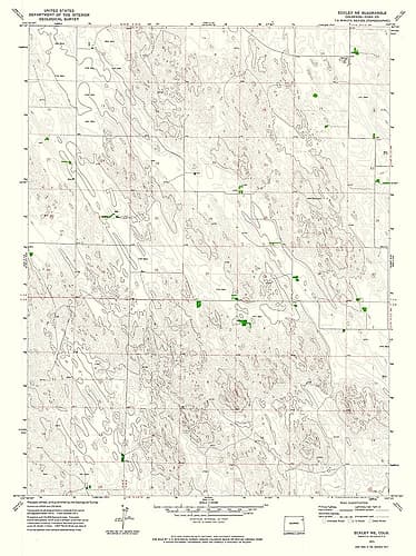 Eckley NE Colorado Quad - USGS 1971 Vintage Print