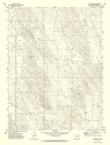Eckley NW Colorado Quad - USGS 1971 Vintage Print