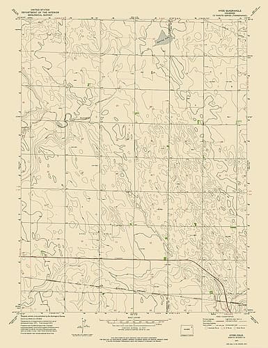 Hyde Colorado Quad - USGS 1972 Vintage Print