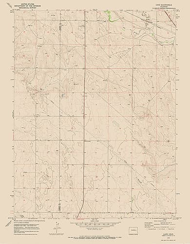 Lake Colorado Quad - USGS 1970 Vintage Print