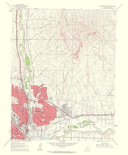 North East Pueblo Colorado Quad - USGS 1963 Vintage Print