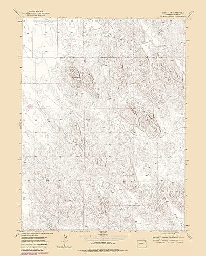 Old Baldy Colorado Quad - USGS 1971 Vintage Print