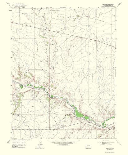 Swallows Colorado Quad - USGS 1965 Vintage Print